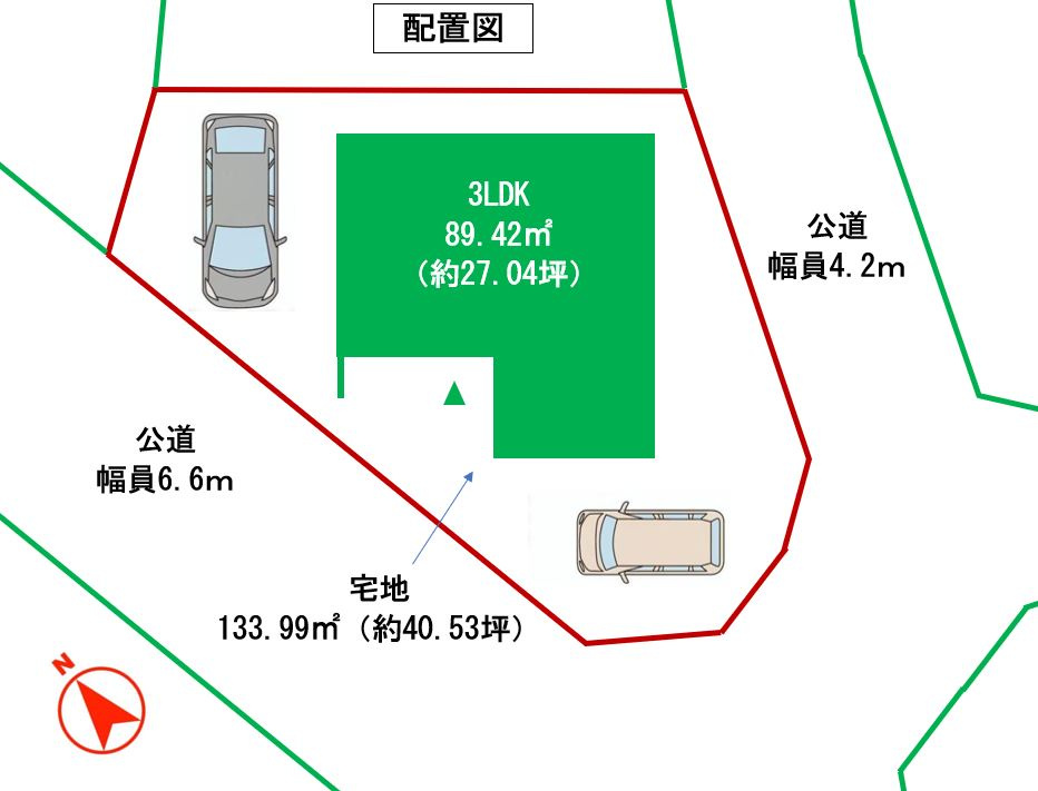 藤岡市上戸塚（全1棟）1号棟の前面道路含む現地写真