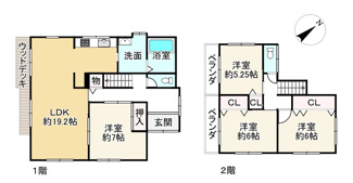 【間取り】 | 近江八幡市丸の内町　中古戸建