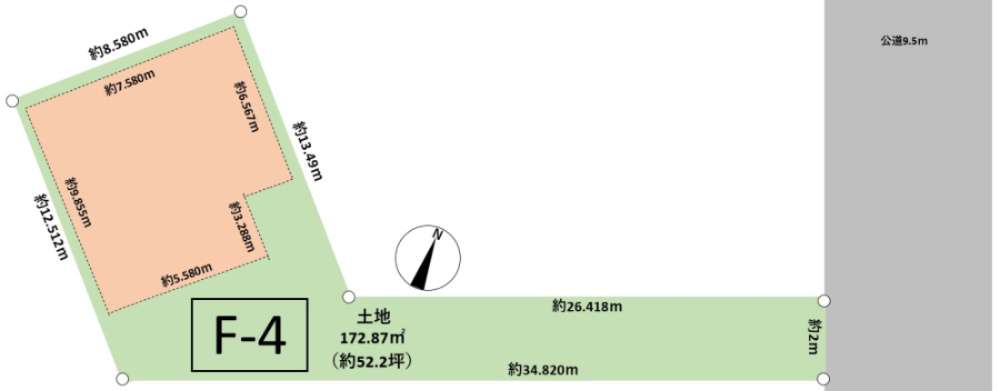 笠岡サトヤマプロジェクトの土地図|F4号地