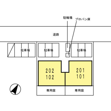 セジュール椎木の区画図