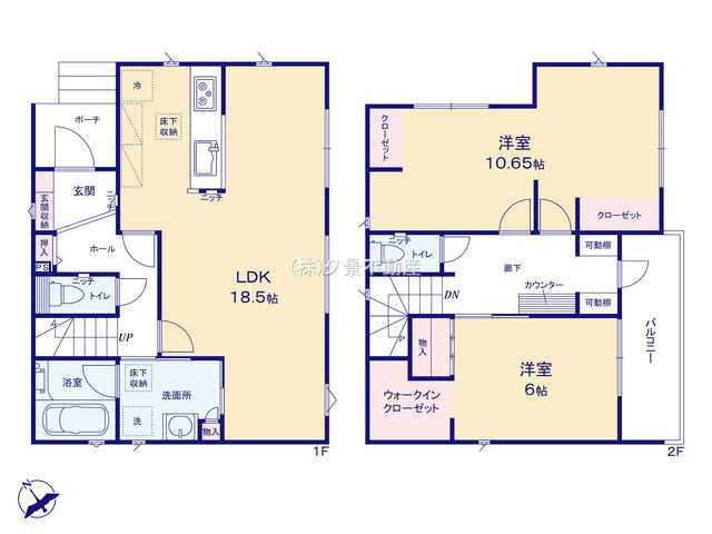 【間取り】 | 《仲介手数料無料》南区大字広ヶ谷戸567(N号棟)7期・新築一戸建て
