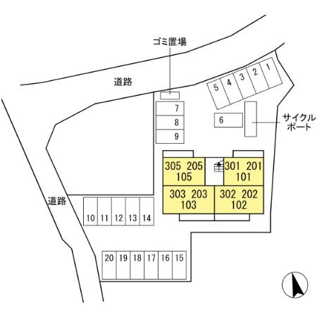 アピリシティⅡの区画図