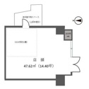 【間取り】 | コンフォリア・リヴ北久宝寺Q（店舗・事務所）　間取り