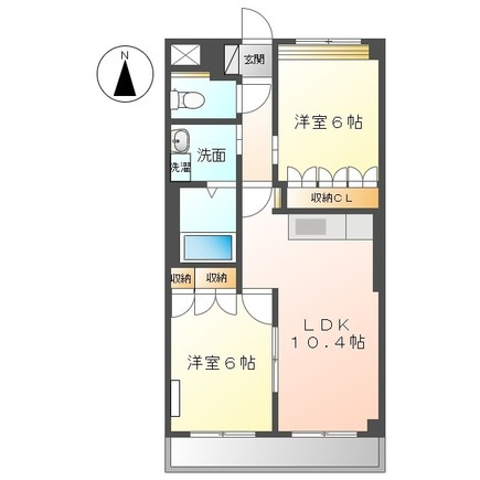 サン・ソレイユ西条　壱番館の間取り