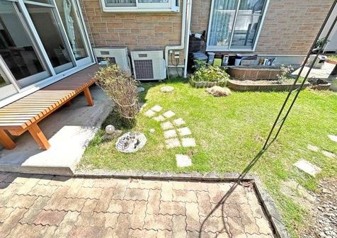 【中古】坂戸市にっさい花みず木中古住宅の庭|陽当り良好のお庭です！