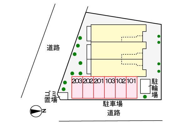 プランドールＭ　　　刈谷市近郊の賃貸はクラスホームの駐車場