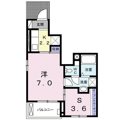 Ｓｃｈｏｎｅ２（シェーネ２）　　刈谷市近郊の賃貸はクラスホーム刈谷店の間取り