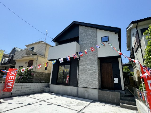 柏市西山2丁目新築戸建【酒井根西小学校：7分】の外観|完成済み内覧可能です！