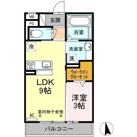 【間取り】 | レジデンス朝日町　A棟