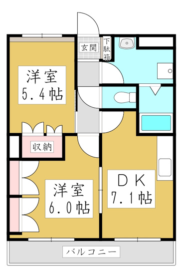 【間取り】 | ガーデンヒルズＮＡＫＡＹＡＭＡ弐番館