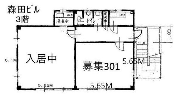 草津市矢橋町の店舗事務所の間取り