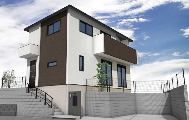 【横浜市保土ケ谷区新井町73-16新築戸建て】★仲介手数料無料★（新井小学校・新井中学校）の外観パース|保土ケ谷区新井町のお住まいです。