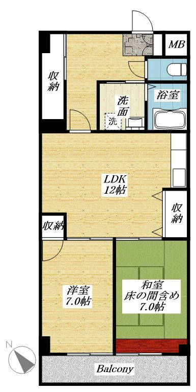 グランシェール豊田の間取り