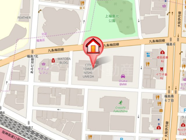 シティタワー西梅田の地図