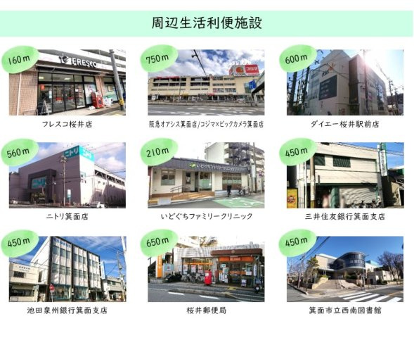 【価格変更！】ストークガーデン箕面半町　新築戸建３号地の周辺
