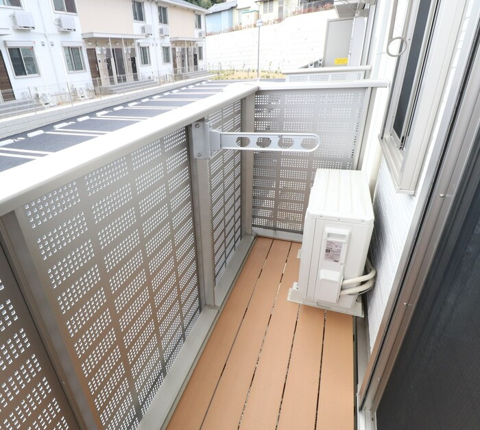 熊本市中央区横手３丁目のアパートのバルコニー