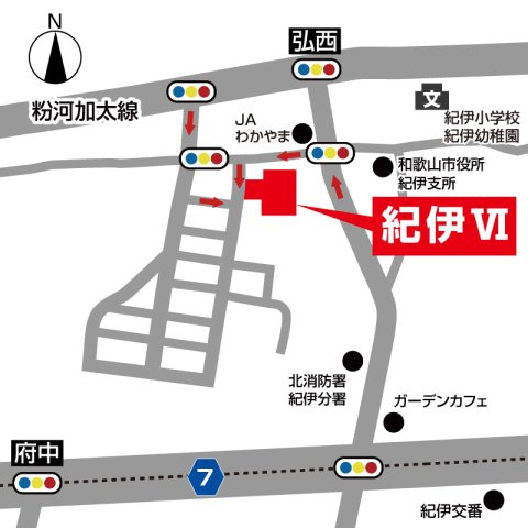 ライフフィールド紀伊Ⅵの地図