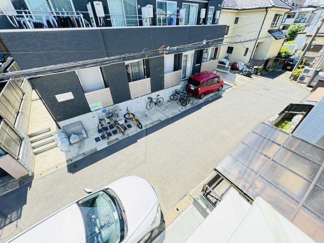 松戸市稔台８丁目新築戸建の展望|寝室前バルコニーより道路側眺望