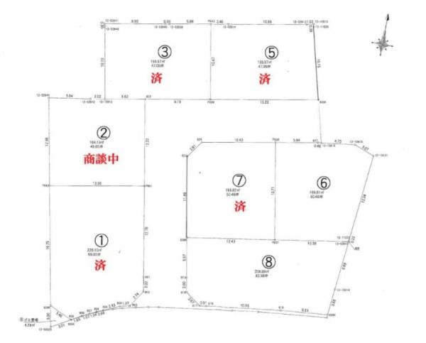 貴志川町丸栖分譲地（6号地の内容）の土地図