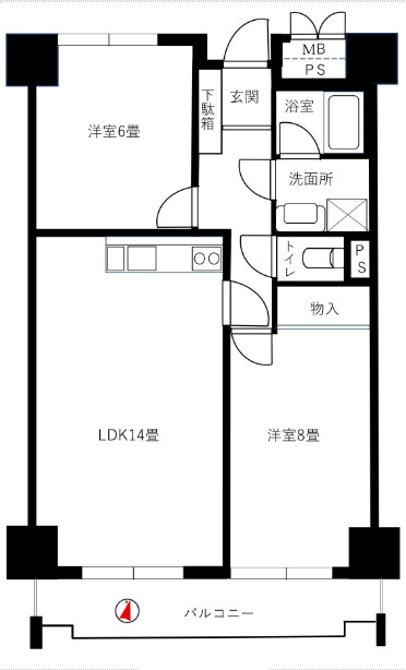 シャンボール大名A棟