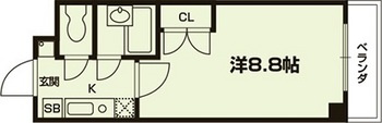 大学生協指定学生会館　ＳＴＵＤＩＯ－M柚ノ木の間取り|【代表的な間取りです】