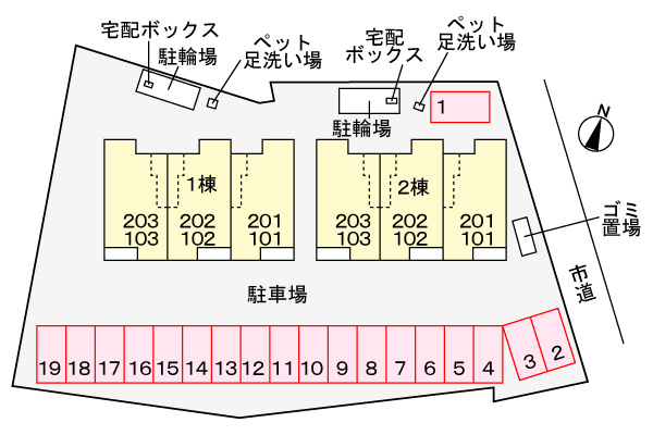 エスポワールⅠの区画図