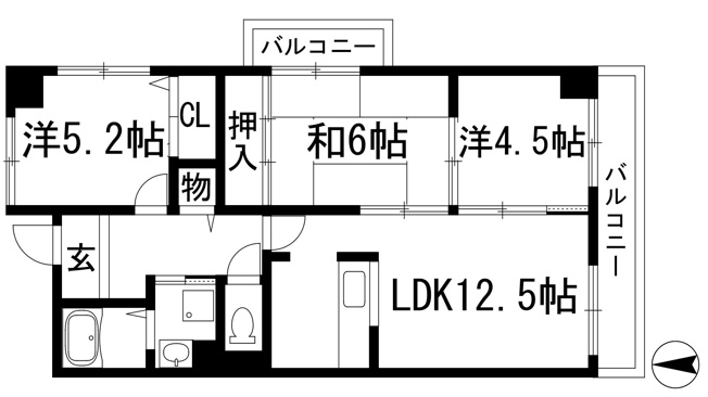 【間取り】 | メゾンドール宝塚
