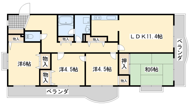 【間取り】 | グリーンパーク樽井