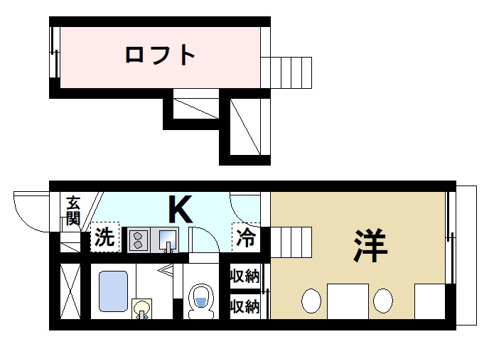 レオパレス大徳Ａの間取り|間取りです