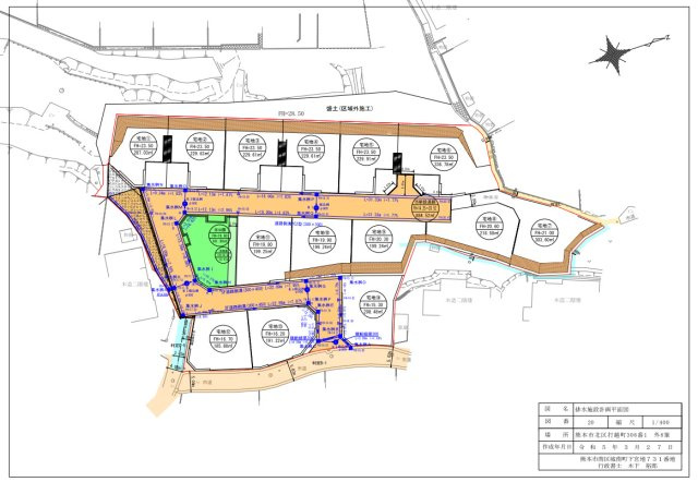 熊本市北区打越分譲地の土地図