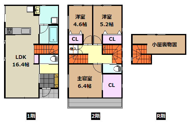 高知市百石町2丁目-3号地-新築戸建ての間取り