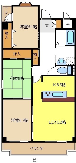 プレステージ黒沢台の間取り