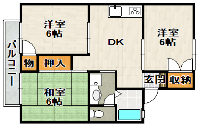 グリーンプラザⅠの間取り