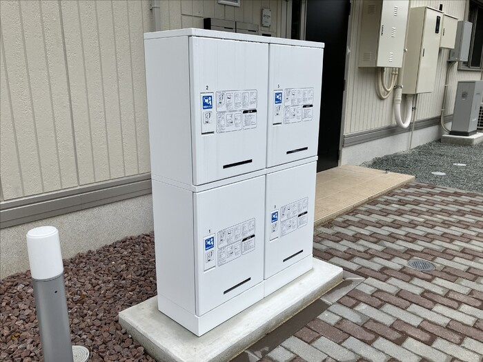 熊本市北区弓削６丁目のアパートのエントランス