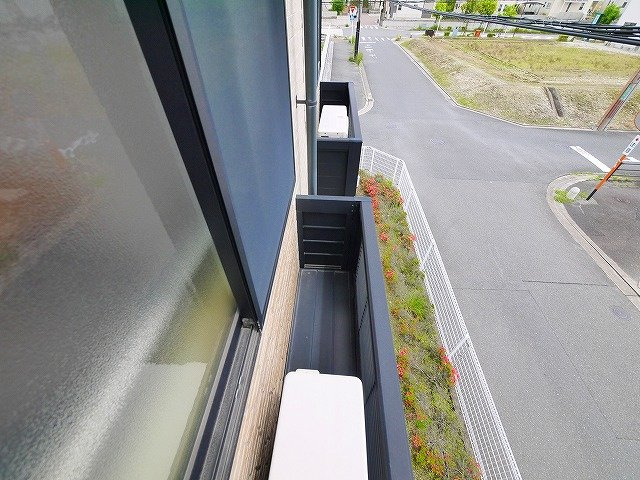 レオパレス州見台のバルコニー|落ち着いた時間を過ごせるバルコニーです