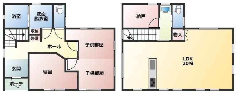 都城市平塚町の新築一戸建の間取り