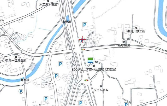 滑川町羽尾貸地157坪の地図