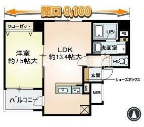 デセンテ北梅田 BRAVI不動産の間取り