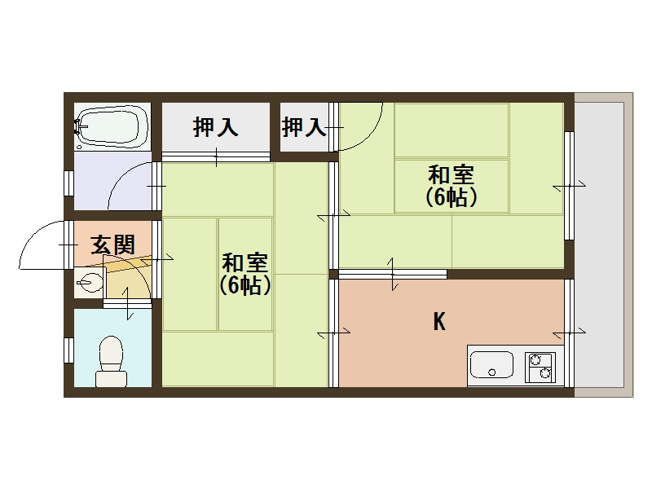 【間取り】 | パインリーフ住之江