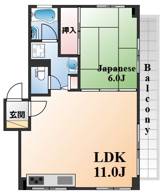 ティーズコート甲南山手の間取り