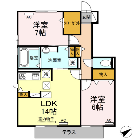 【間取り】 | オーク五軒丁