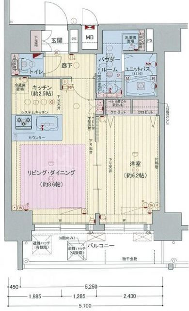 プレサンス阿波座ステーションフロントの間取り