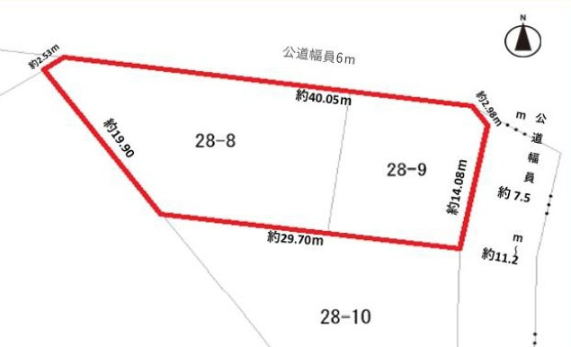 坂戸市泉町売地の土地図