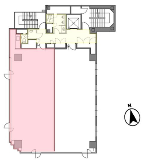 【間取り】 | コスモ新宿御苑ビル【仲介手数料無料】 | 受付、会議室２つ造作あり。