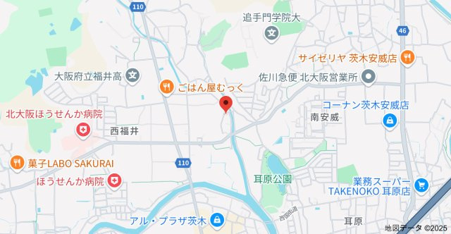 西安威１丁目貸家の地図
