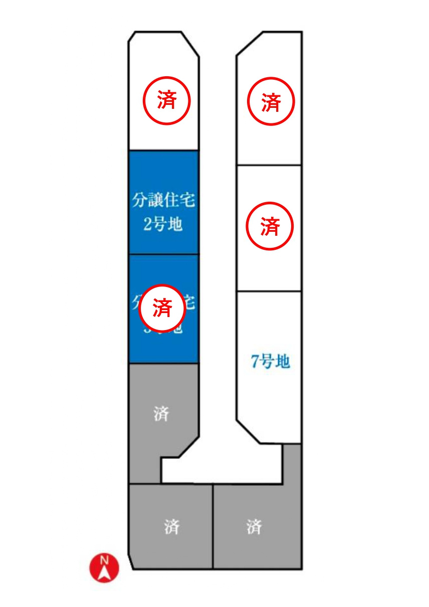 6788M’sコート徳吉2号地新築戸建の区画図