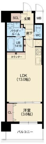 スプランディッド福島WESTの間取り