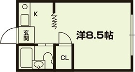ハイツ鞍岡の間取り|【代表的な間取りです】