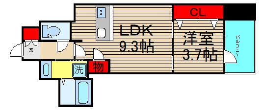 ＲＪＲプレシア南堀江の間取り