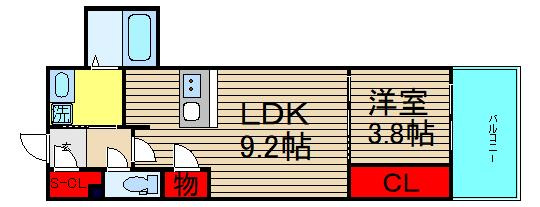 ＲＪＲプレシア南堀江の間取り